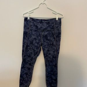 Athleta | Blue Tie Dye Workout Leggings